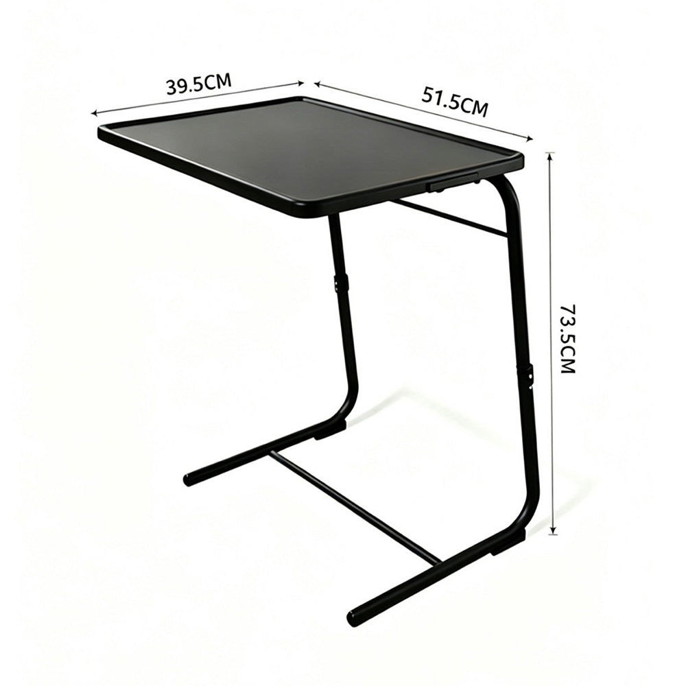 Adjustable Overbed Table with Cup Holder Foldable Bedside Desk for Laptop