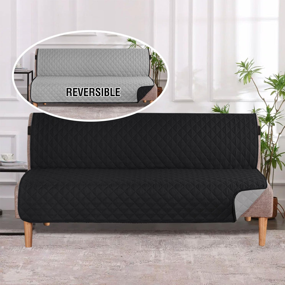 Futon Sofa Slipcover Reversible Quilted Armless Sofa Cover