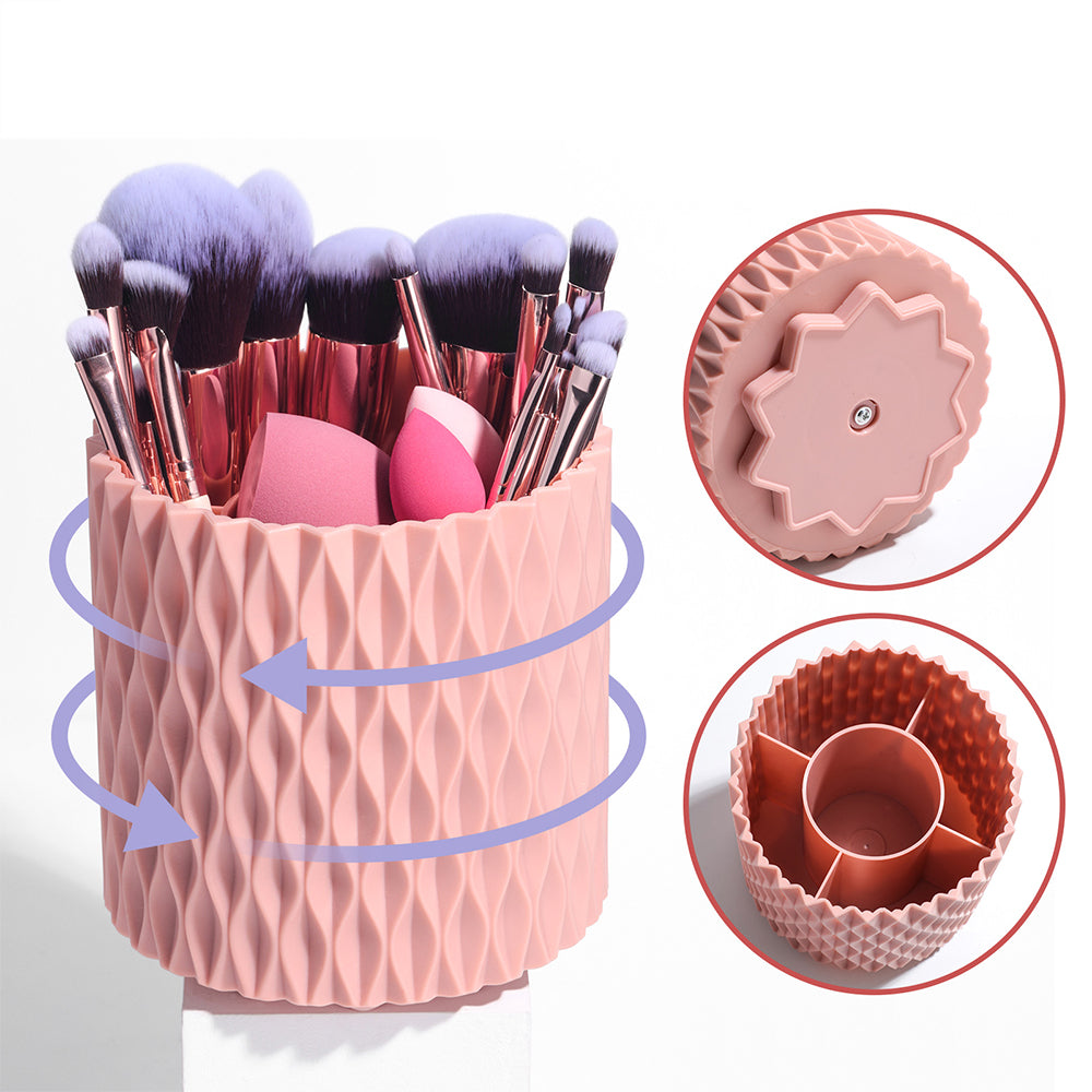 18Pcs Makeup Brushes Set with Makeup Sponges and Storage Bucket