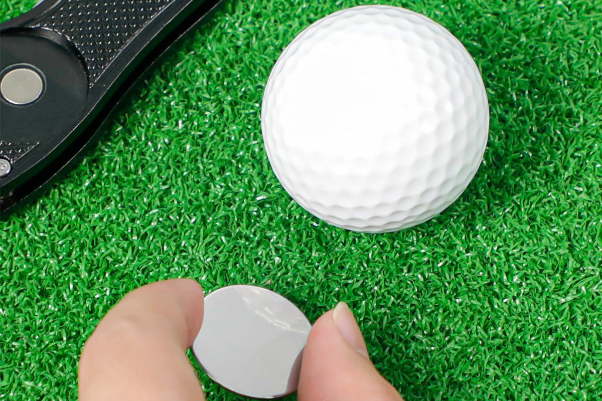 2PCS Golf Divot Repair Tool Putt Alignment Ball Marker Pop-up Fork Tine