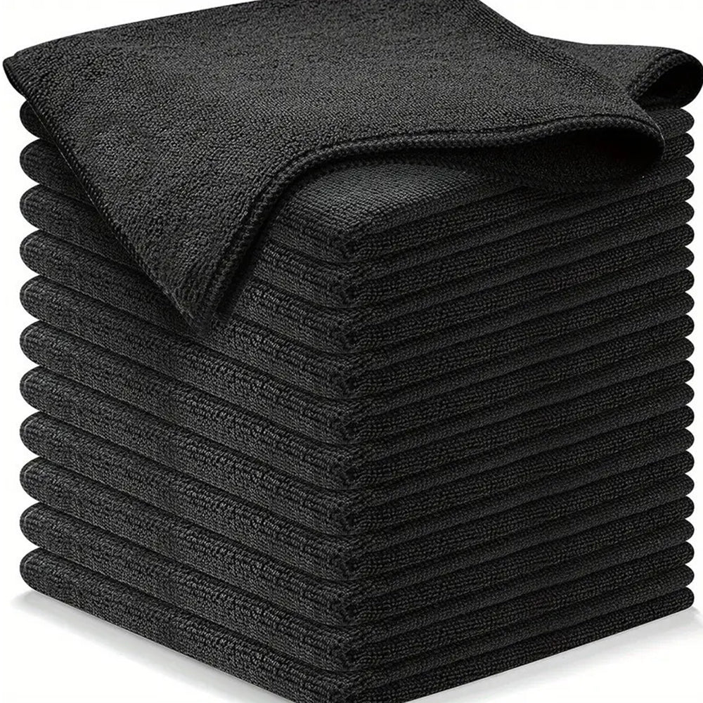 12Pcs Microfiber Cleaning Cloth Absorbent Car Towel Traps Grime Car Washing Cloth