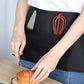 Short Half Waist Kitchen Apron with 3 Front Pockets