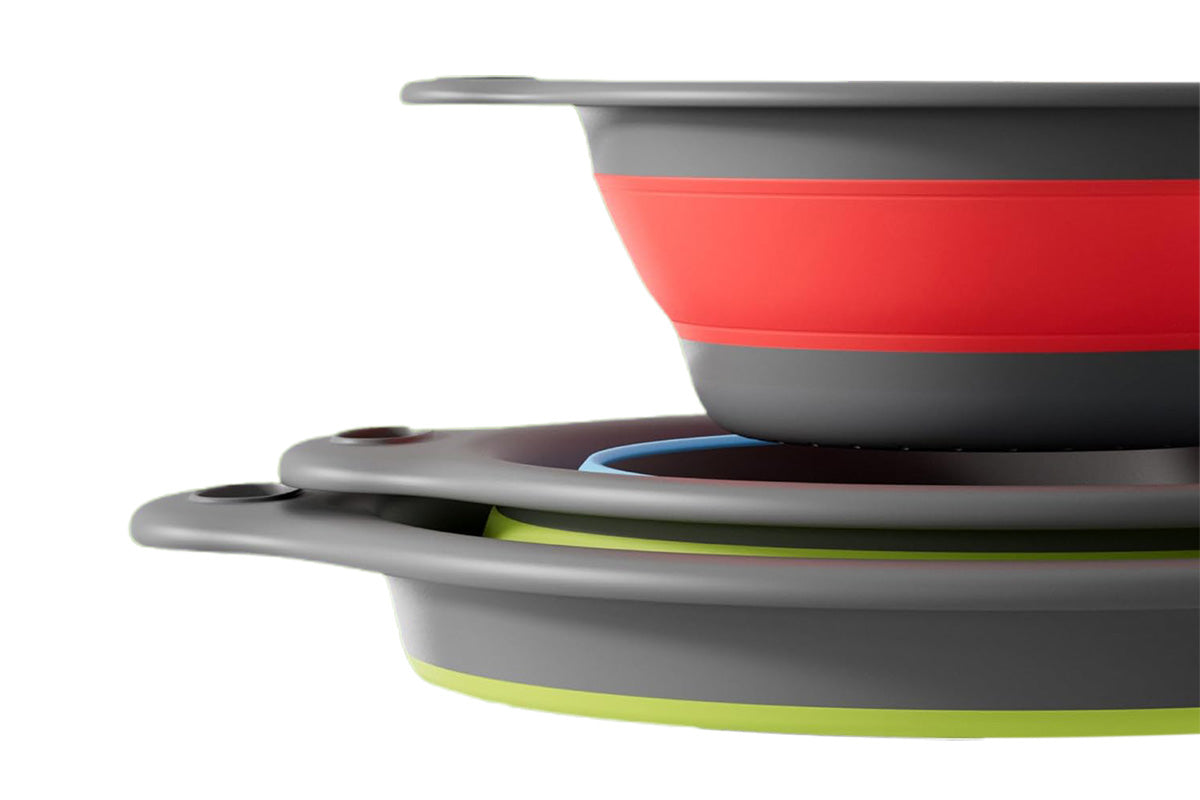3Pcs Collapsible Colander Food Strainers Set