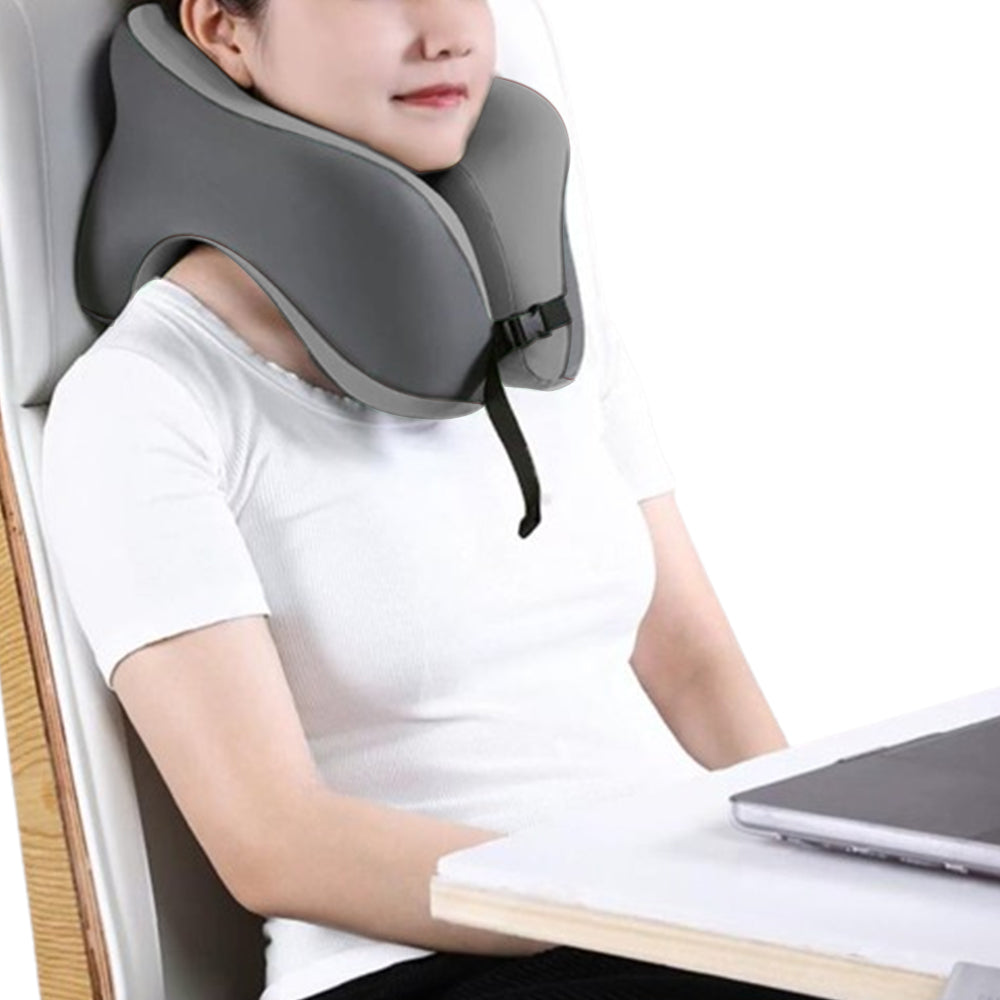 Travel Memory Foam U-Shaped Neck Support Headrest Pillow