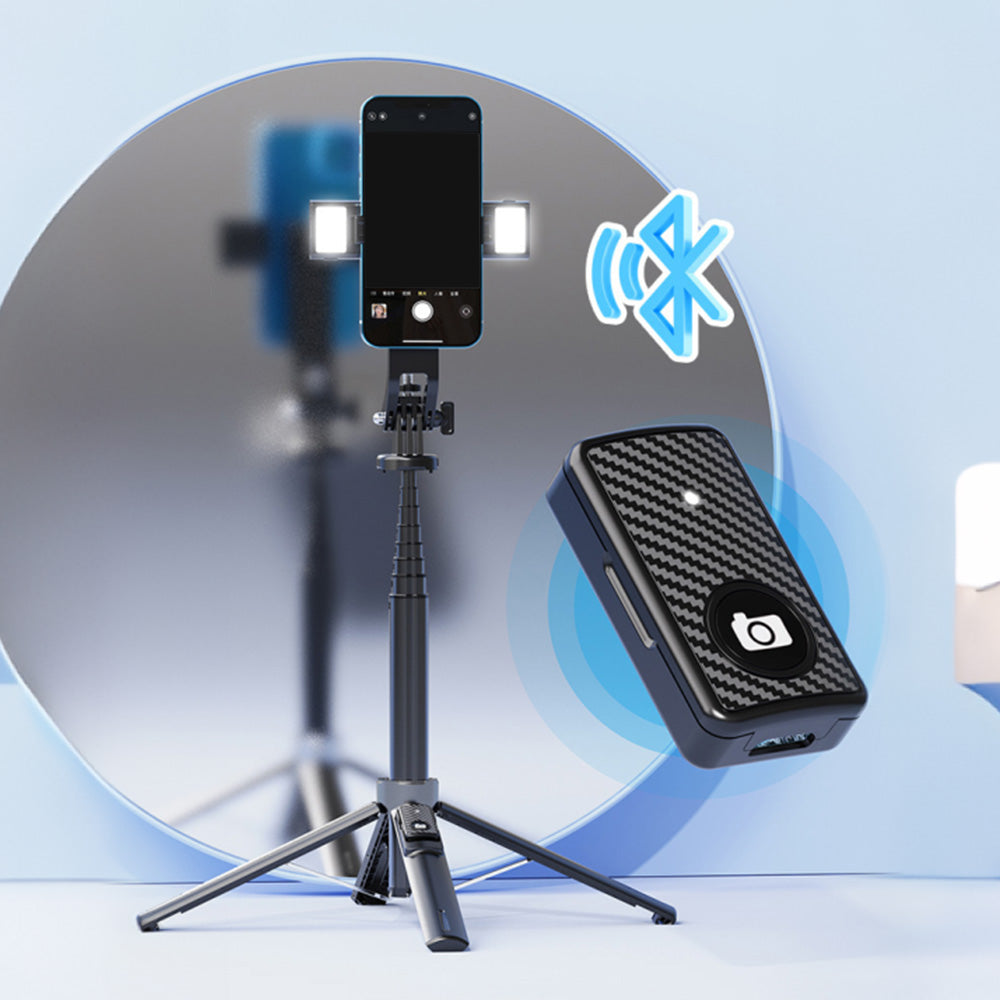 Selfie Stick Tripod with Wireless Remote for Phone Dual Fill Light Bluetooth