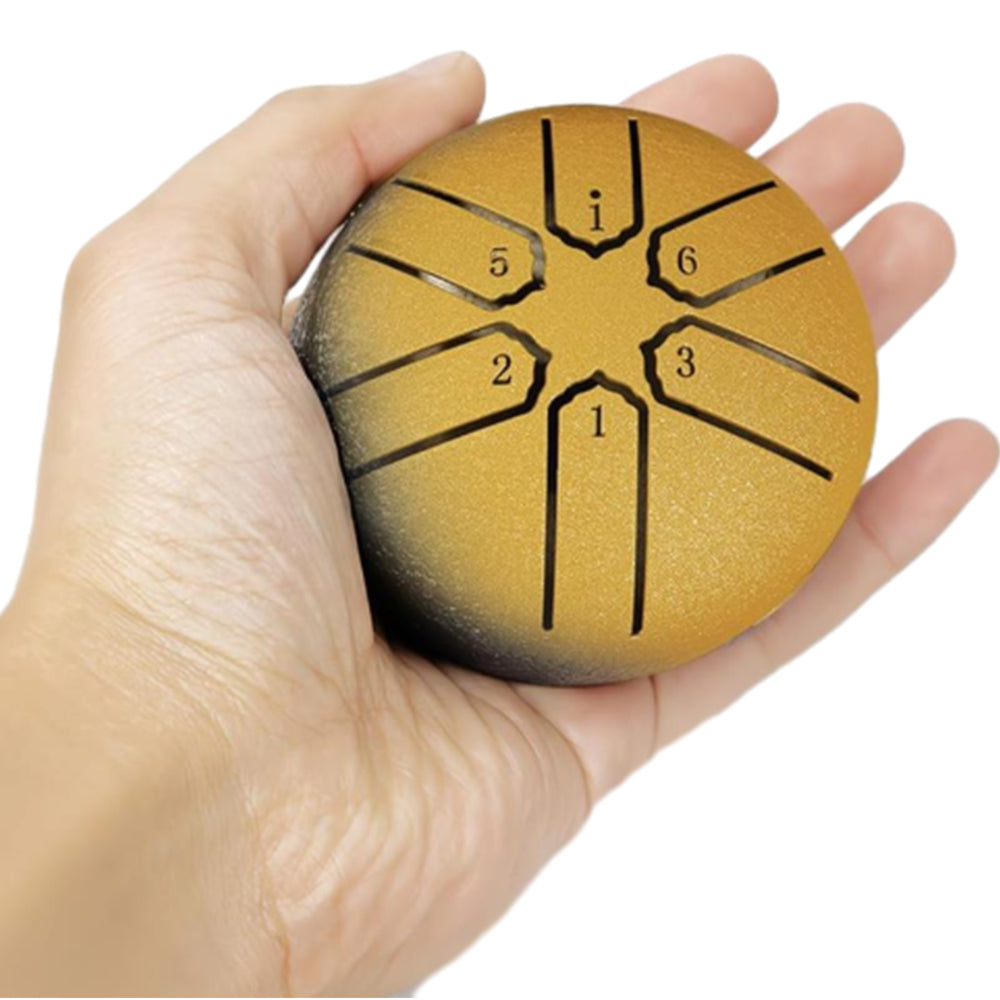 3 Inches 6 Notes Mini Steel Tongue Drum Rain Chime Instrument