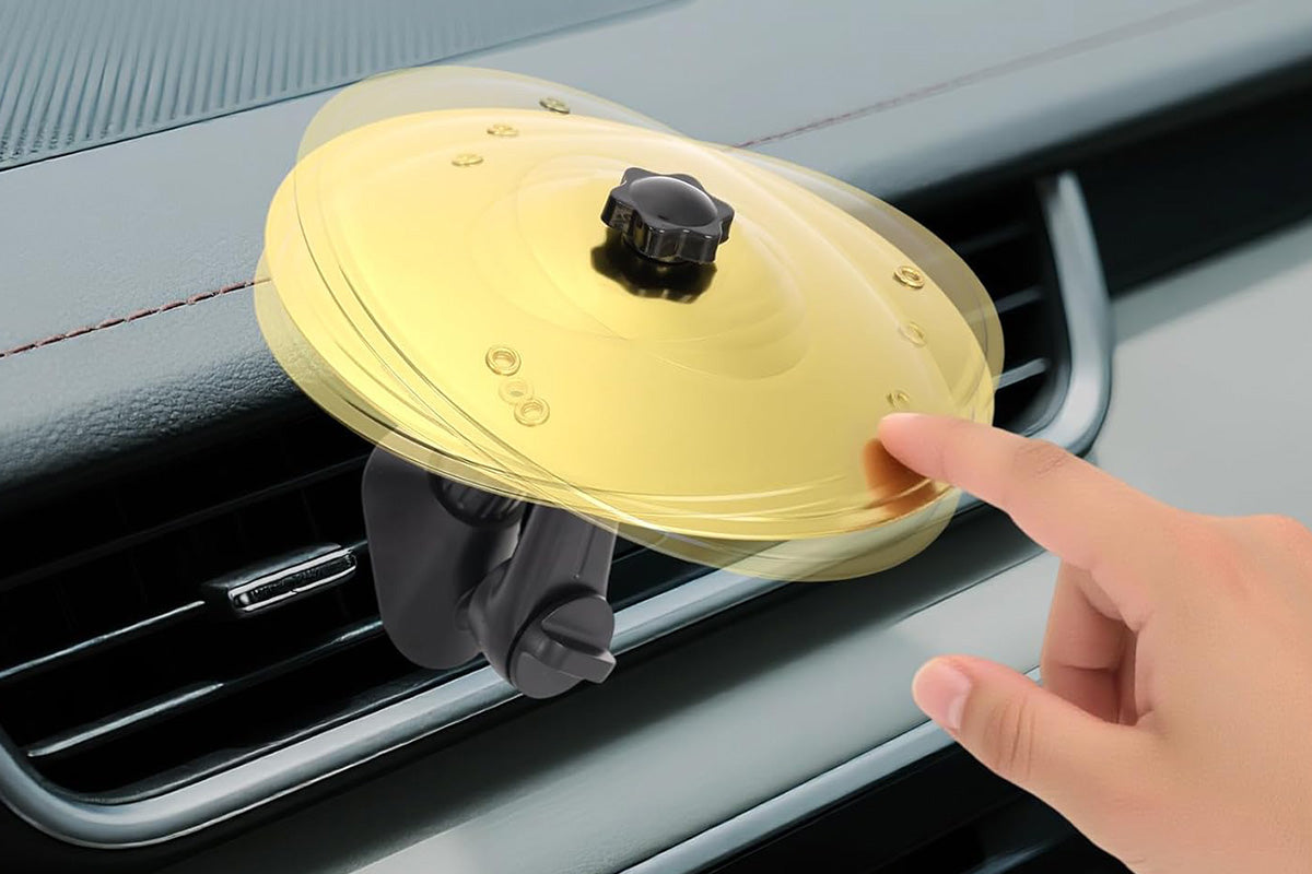 Car Air Vent Mini Drum Cymbal Set with Drum Stick Musical Gadget for Drummers