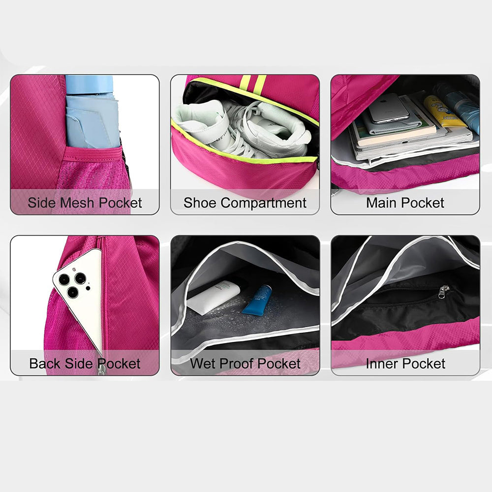 Sports Drawstring Backpack String Tote Gym Bag