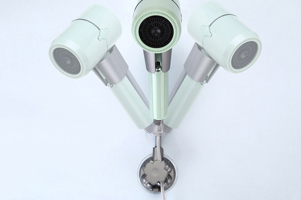 2Pcs Suction Cup Wall Mount Hair Dryer Holders