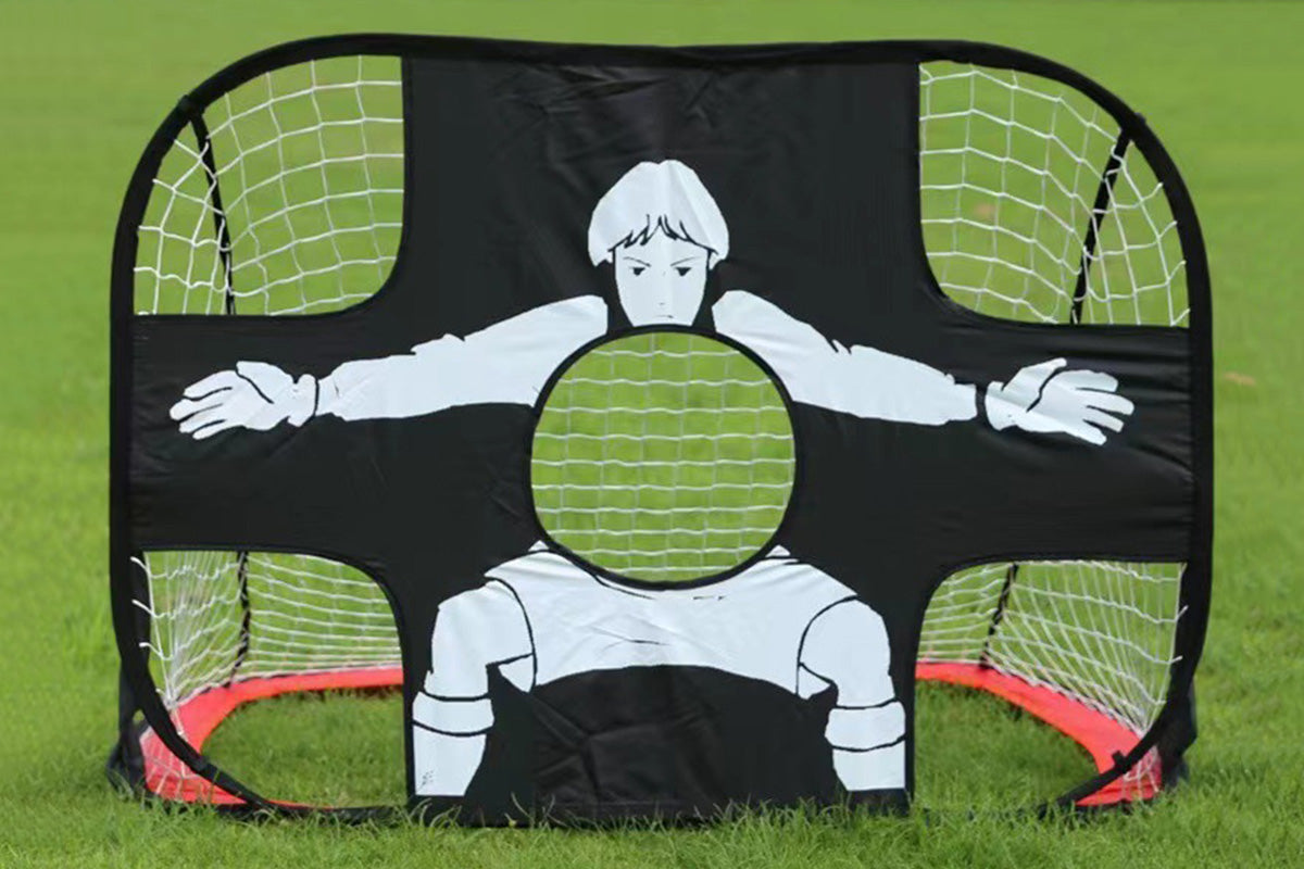 2-in-1 Portable Foldable Soccer Goal with Detachable Target