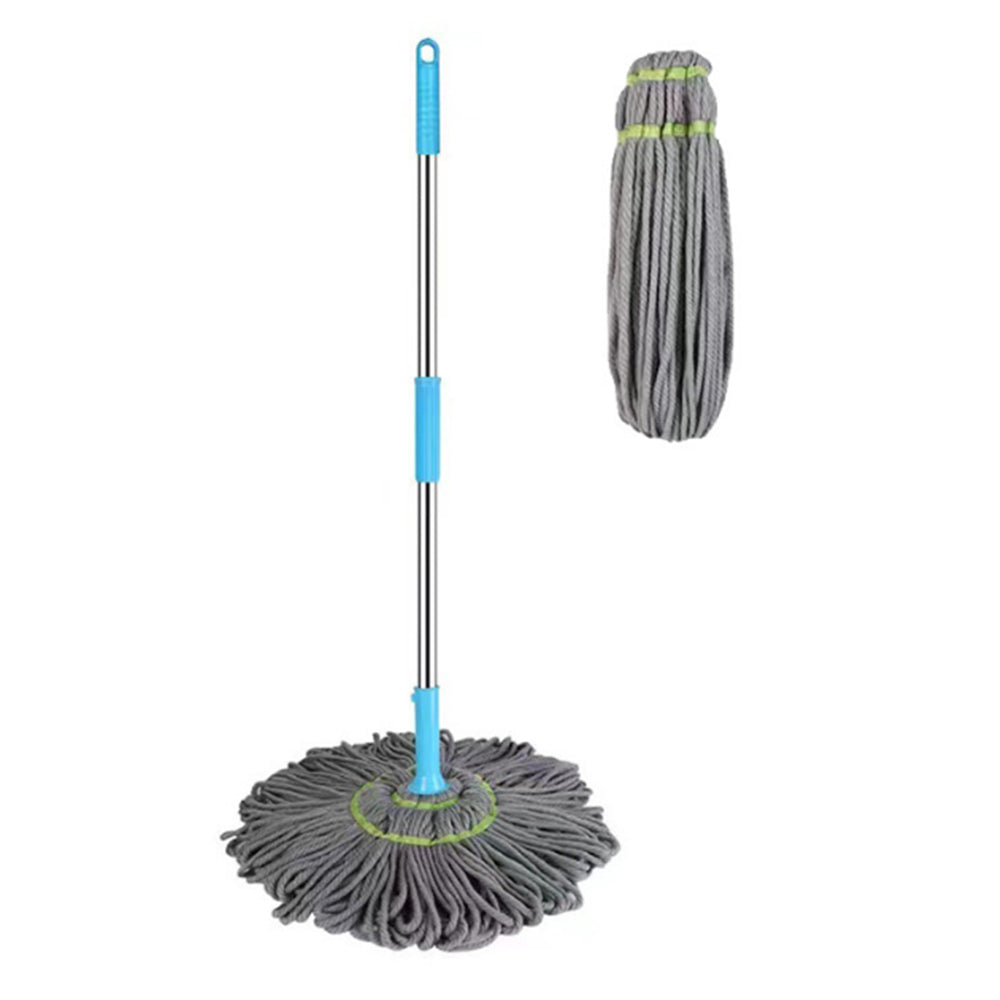 Detachable Pole Fibre Self Wringing Mop with a Replacement Head