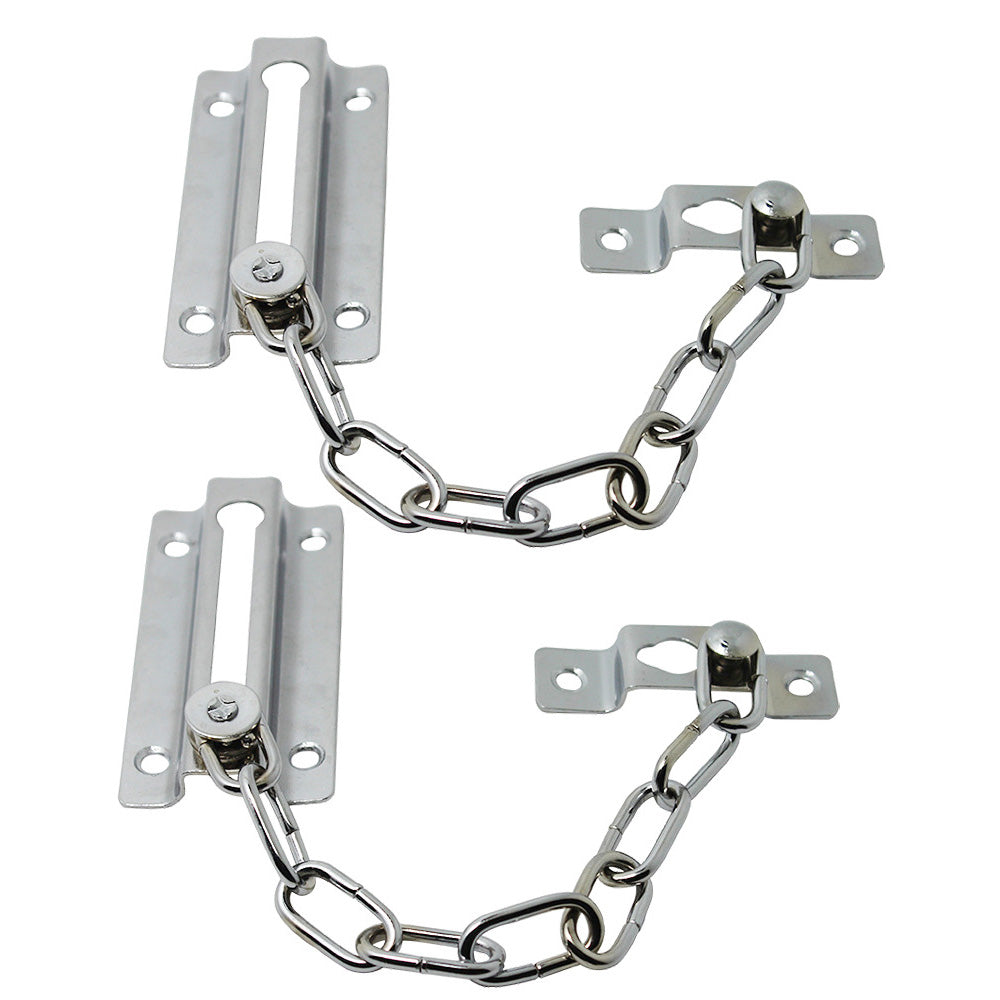 2 Pack Door Security Chain Lock Strong Door Chain Lock with 12 Screws for Wood Door