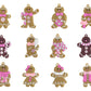 12PCS Gingerbread Man Christmas Decoration For Tree Hanging Pendant For Christmas Tree