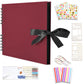 29x21.5CM DIY Photo Album 80 Pages Black Scrapbook Set