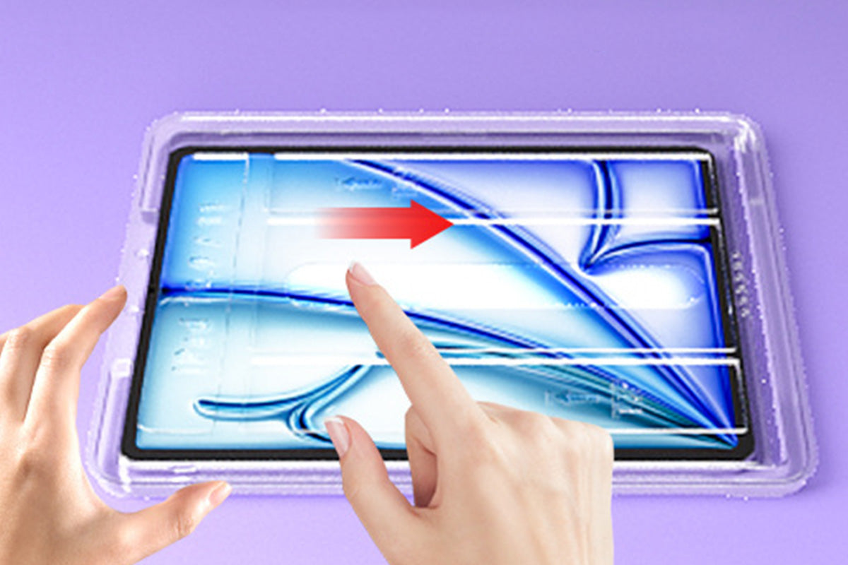 Auto Alignment Dust-Free Tempered Glass Screen Protector for iPad