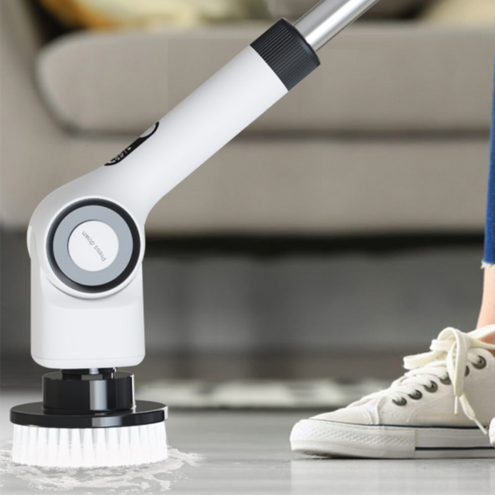 Cordless Electric Spin Scrubber Turbo Scrub Cleaning Brush with 7 Brushes