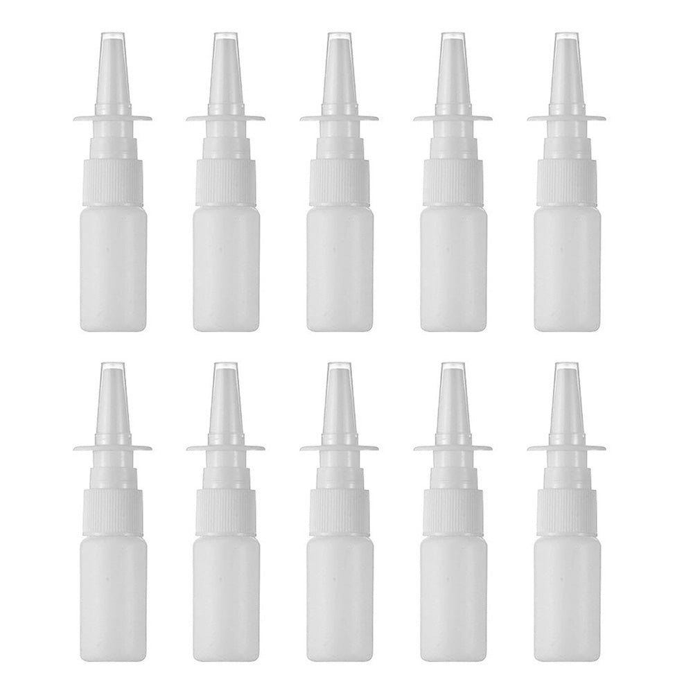 10Pcs 5 ml White PET Refillable Fine Mist Spray Pump Bottles