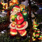 Christmas Decor LED Curtain Light Xmas Window Silhouette Light Decoration