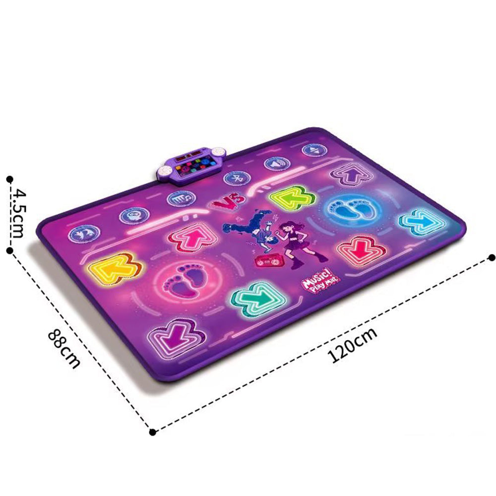 Rechargeable Dance Mat with 5 Modes Electronic Music Dance Pad for Living Room and Game Room