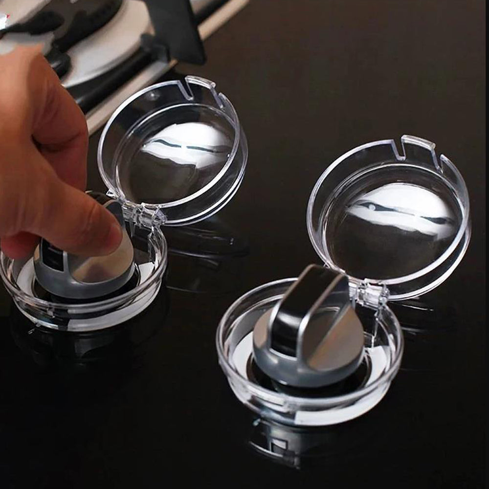 4Pcs Gas Stove Oven Knob Lock Protector Cover