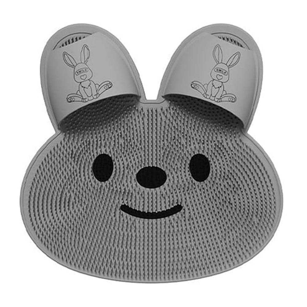 Shower Foot Scrubber Mat Rabbit-Shaped Silicone Foot Scrubber Pad