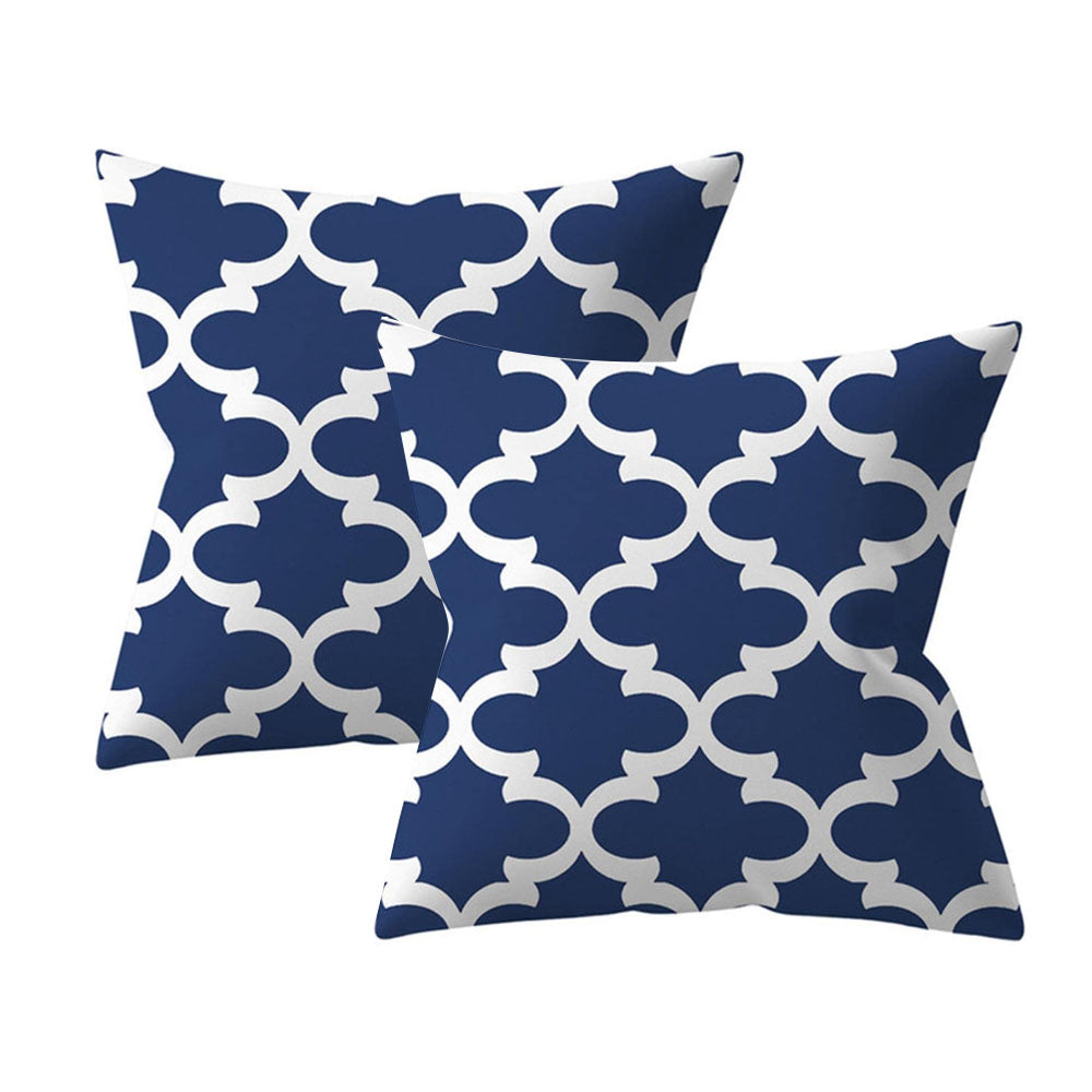 2Pcs 45X45cm Throw Pillow Cover Geometric Printed Throw Sofa Cushion Cases