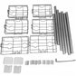 6 Tier Telescopic Shower Caddy Corner Carbon Steel Corner Shelf for Bathroom Kitchen
