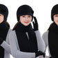 Winter Warm Earflap Hat Scarf Set for Elderly & Middle-Aged Ladies Women