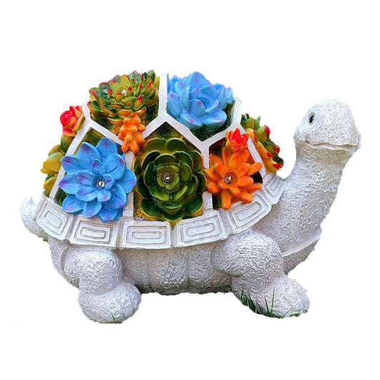 Tortoise Solar Lamp Meat Garden Decoration Resin Decoration