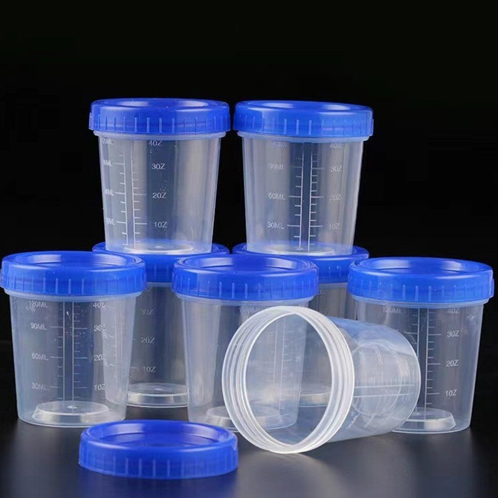 10Pcs 120ml Transparent Measuring Cup with Lids