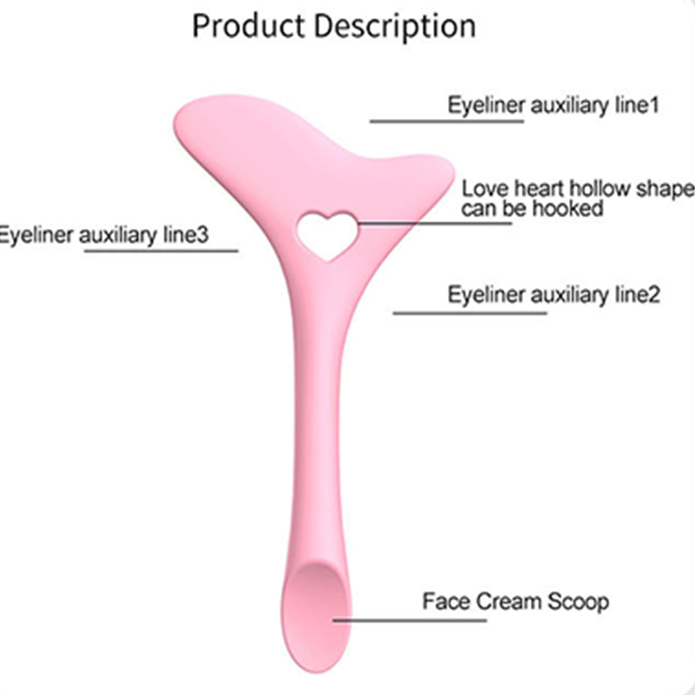 2Pcs Silicone Eye Liner Aid Washable Makeup Accessories