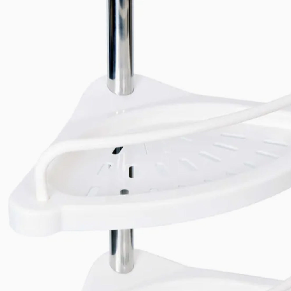 4 Tier Telescopic Bathroom Wall Corner Shelf Rack Shower Caddy Storage Organizer