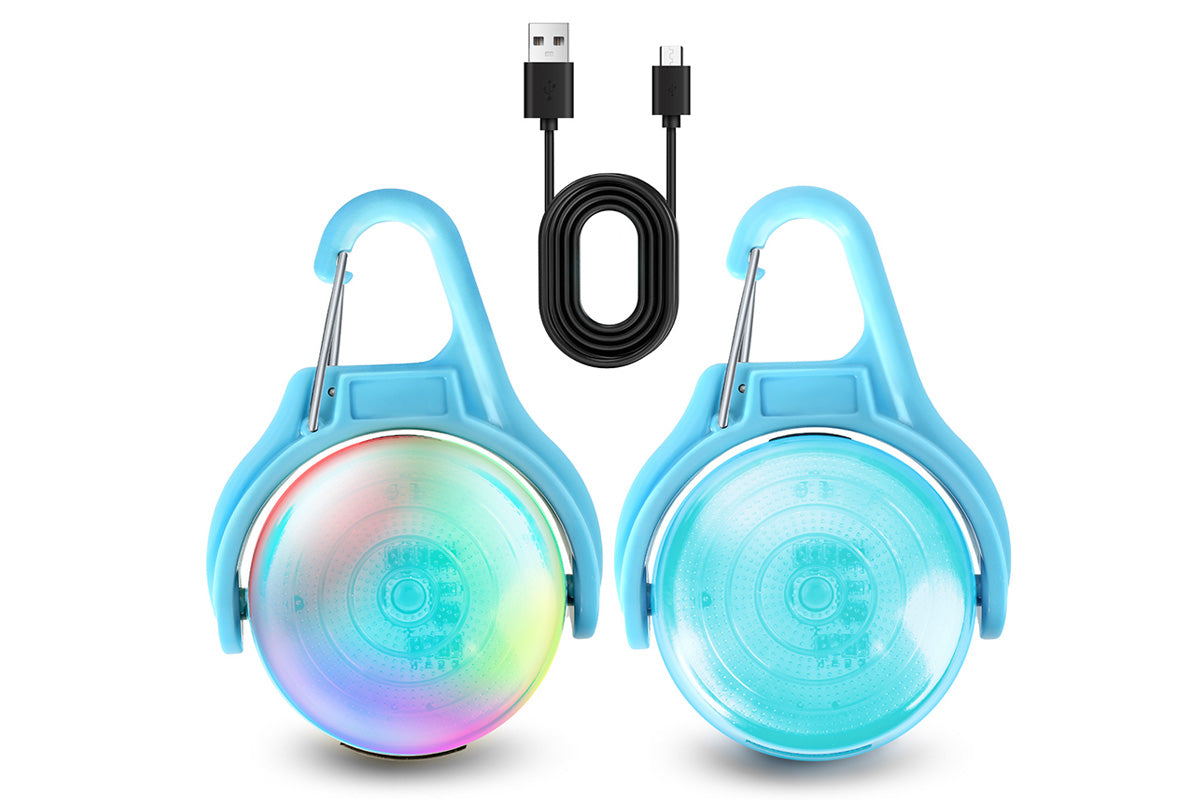 Dog Collar Light Rechargeable LED Water Resistance with 4 Modes for Night Walking