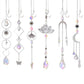 6Pcs Glass Sun Catcher Prism Hanging Kit with Chain
