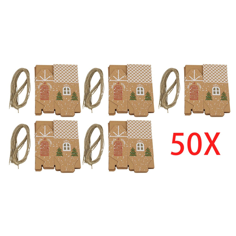 50Pcs Large Christmas Party Gift Boxes DIY Festive Gift Wrapping Boxes