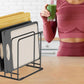 5 Slot Kitchen Organizer Rack Dish and Cutting Board Holder for Cabinet Countertop Pantry