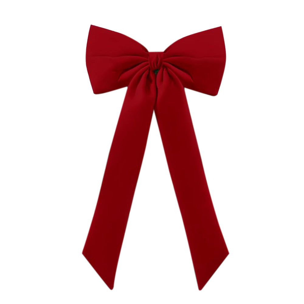 Large Christmas Bow Decoration Velvet Hanging Ornament for Tree Wall Door Holiday Decor