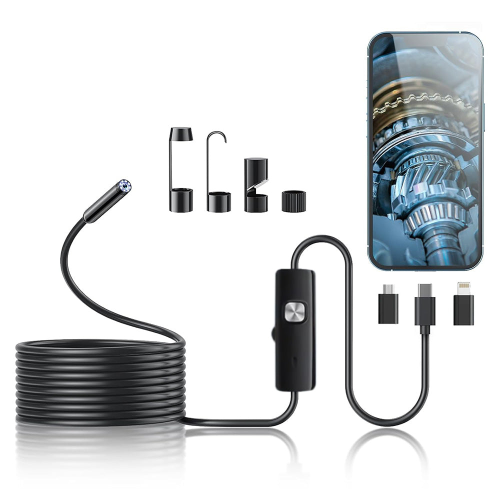 1080P 5m Endoscope Camera with 8 LED Lights