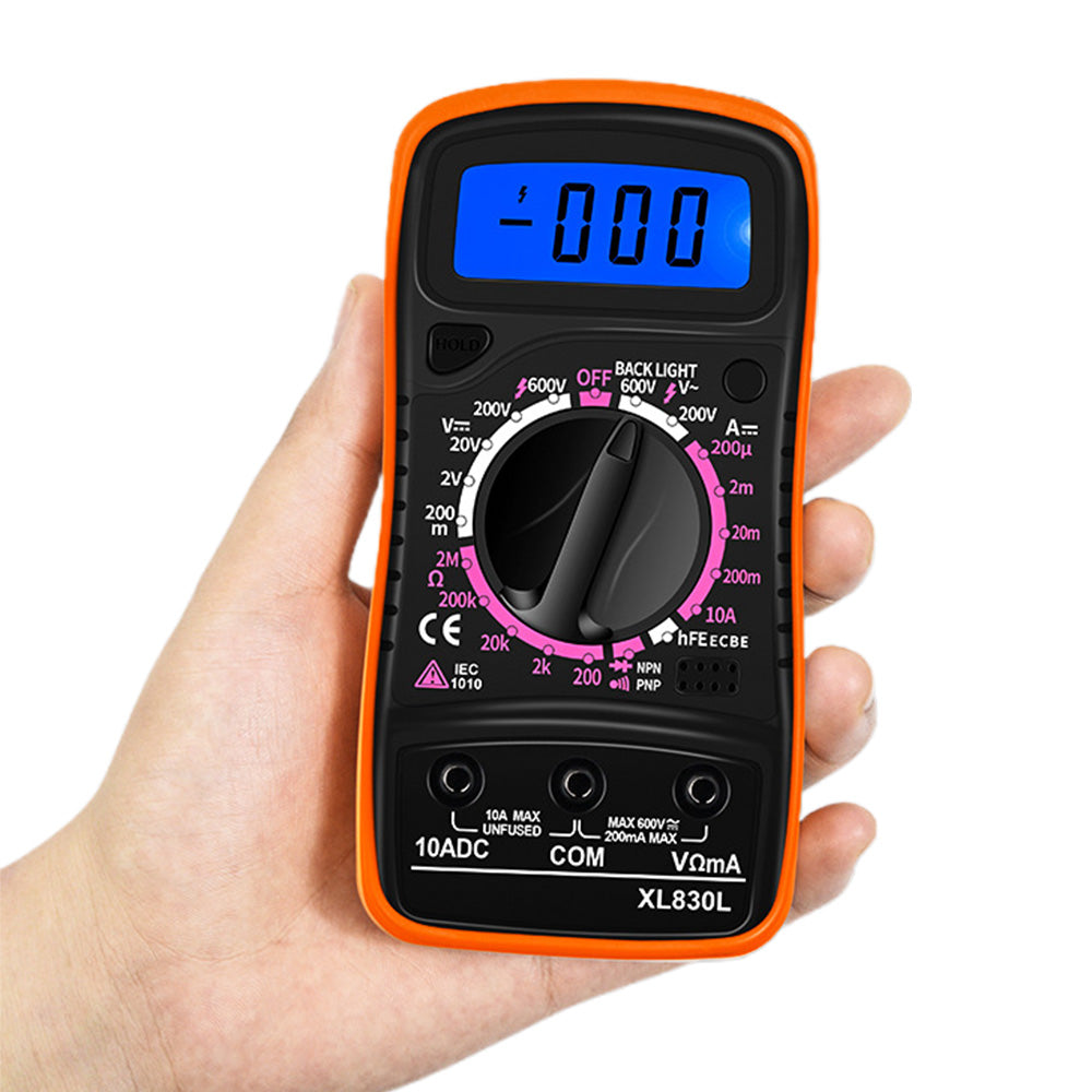 Digital Multimeter DC AC Voltmeter and Ohm Volt Amp Meter for Voltage Current Resistance