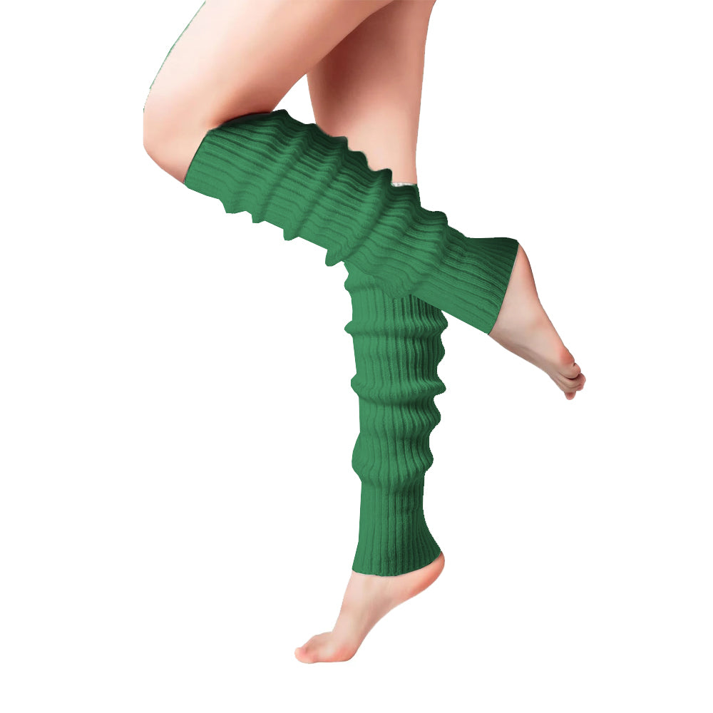 2Pcs The 80s Ribbed Knitted Long Socks for Women