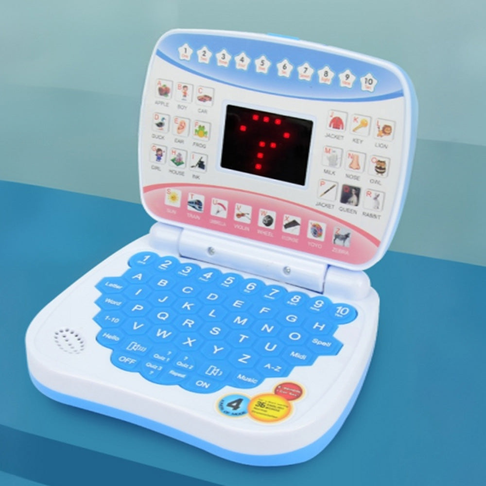 Pretend Laptop Toy with Music for Bilingual Learning Above 4 Years