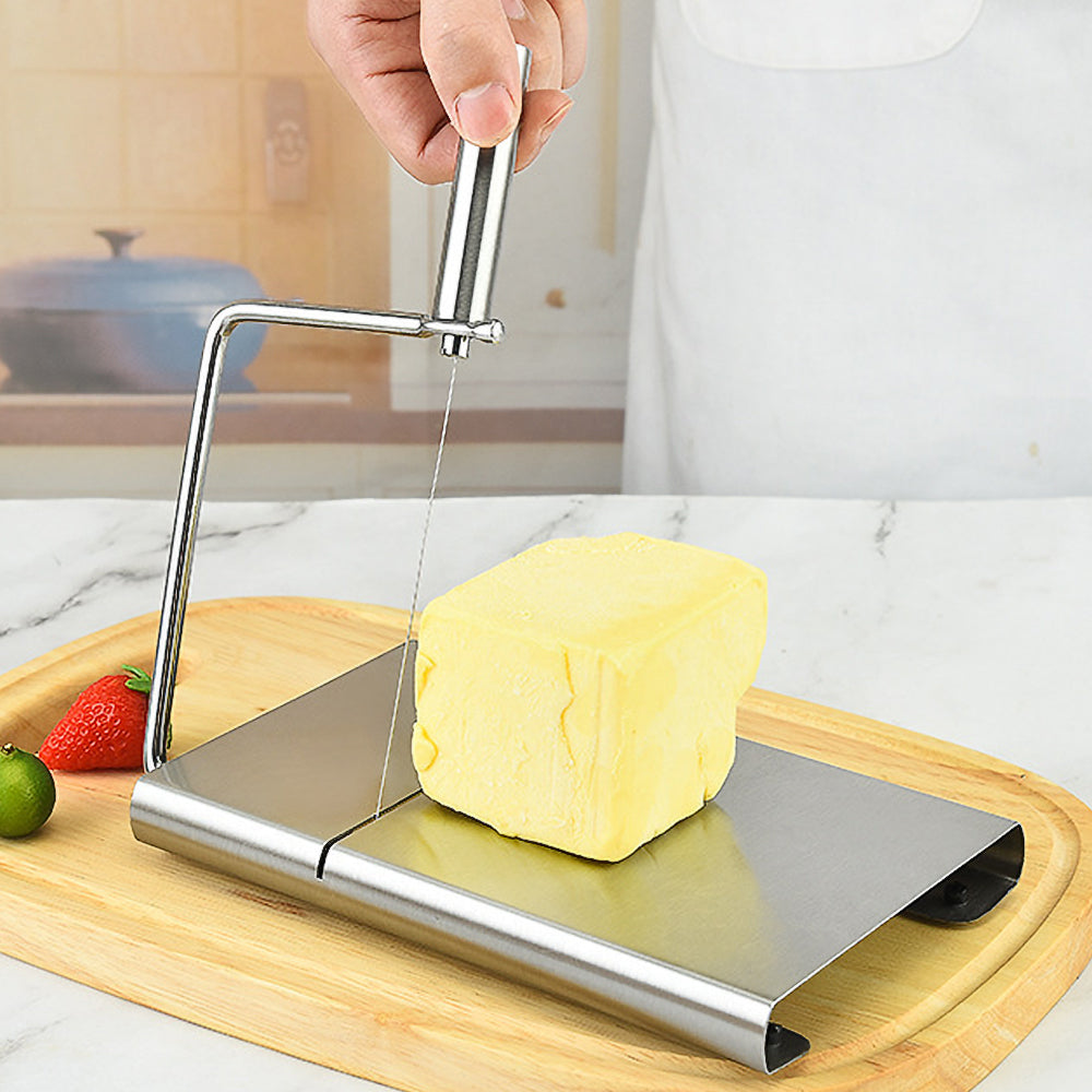 Cheese Slicer Stainless Steel Cheese Cutter with 5 Replacement-wires