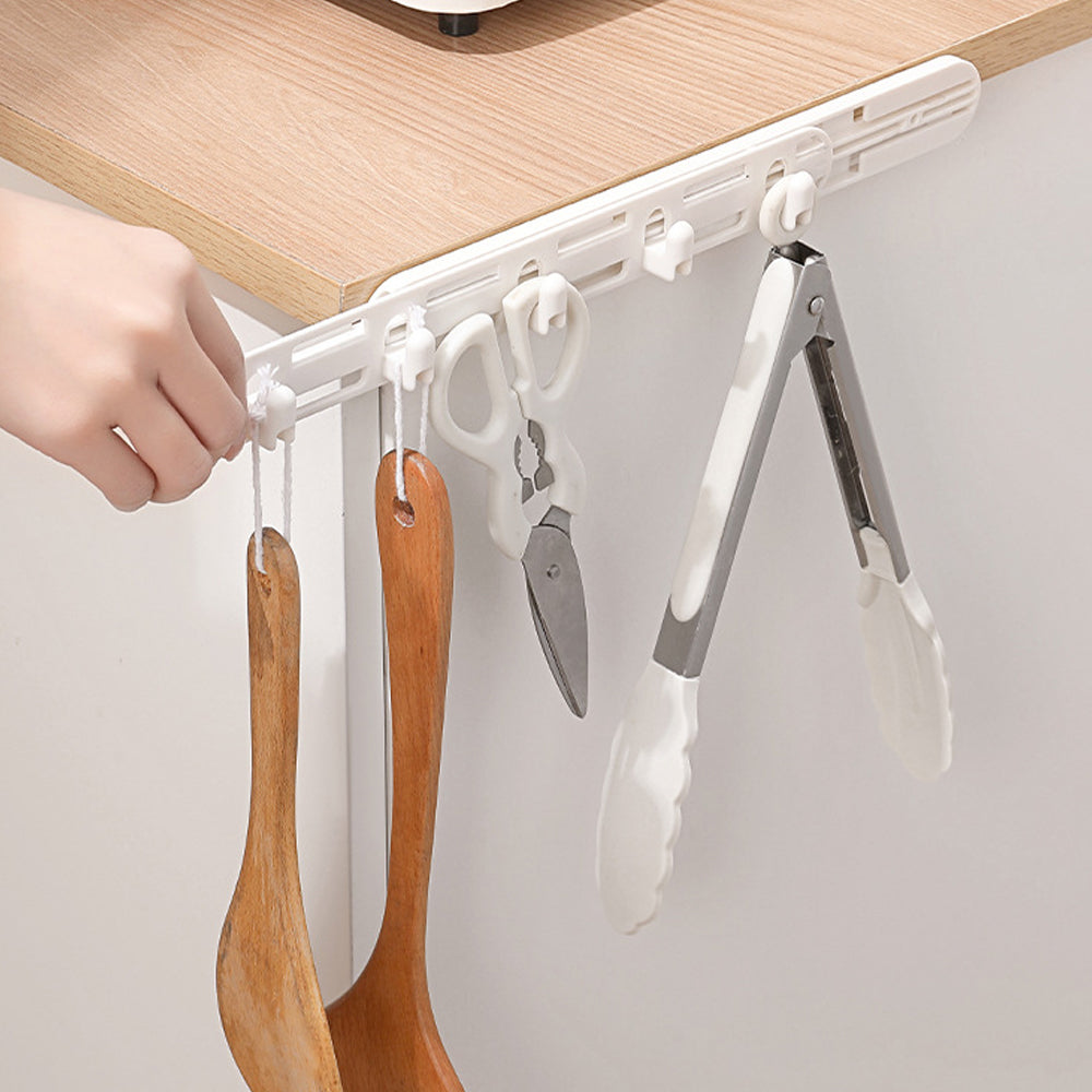 2Pcs Telescopic Retractable Hook for Sliding Pantry Organization in the Kitchen