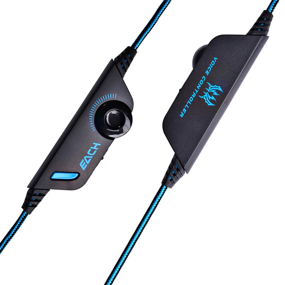 3.5mm Gaming Headset MIC LED Headphones Surround with Splitter  for PC Mac Laptop