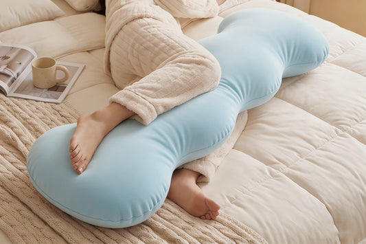 Ergonomic Wave Long Body Pillow for Side Sleepers Leg Support Sleeping Pillow