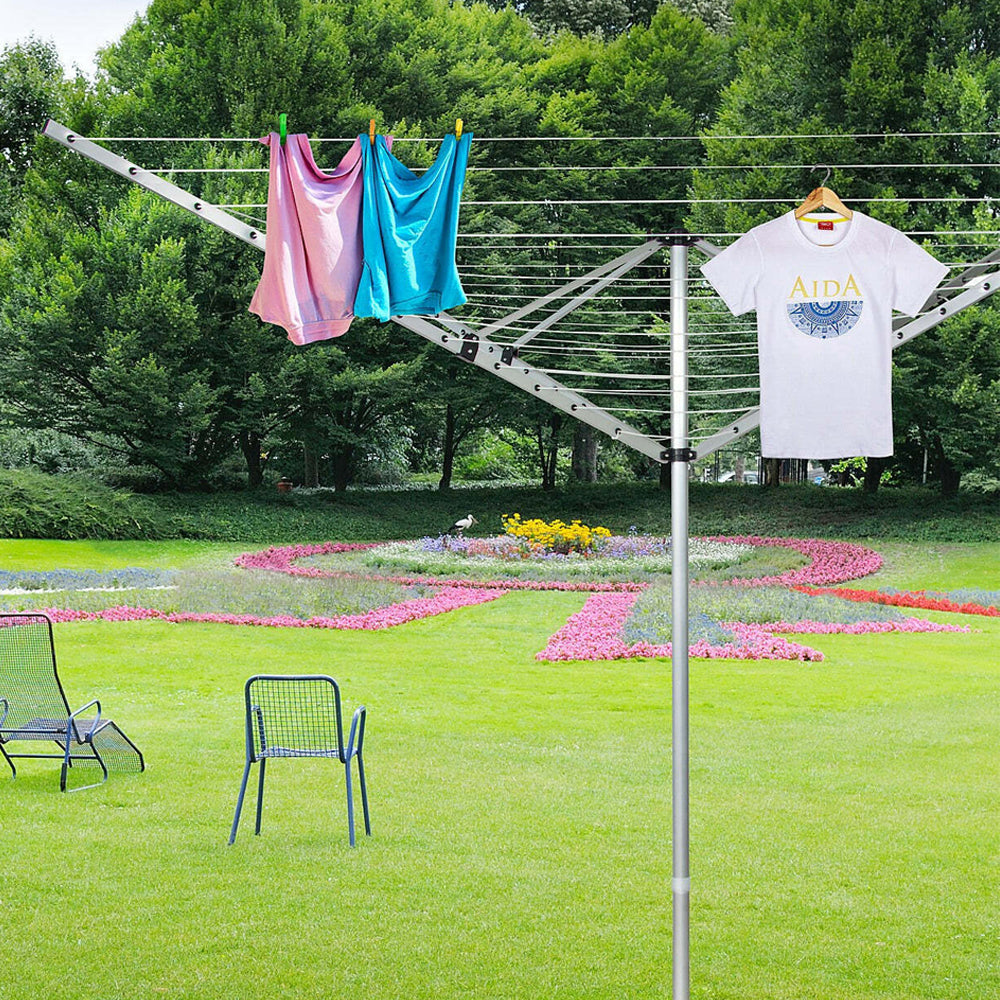 2Pcs Waterproof Rotary Washing Line Cover Protective Cover for Outdoor Umbrella Drying Rack