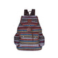 Boho Style Flap Drawstring Backpack