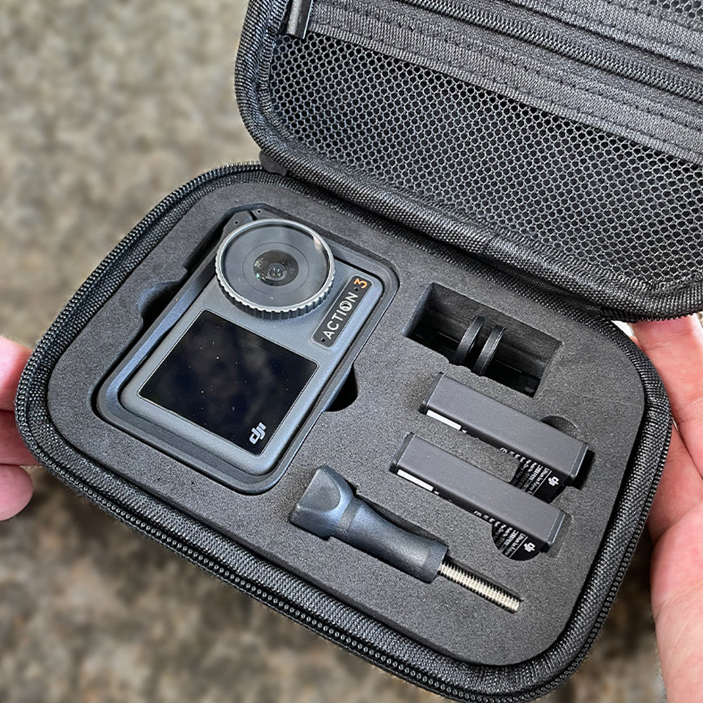 Carrying Case for DJI Osmo Action 3 4 5 Pro Camera with Accessory Storage