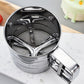 Stainless Steel Flour Sifter One Hand Press Crank Sifter for Powdered Sugar Shaker Duster