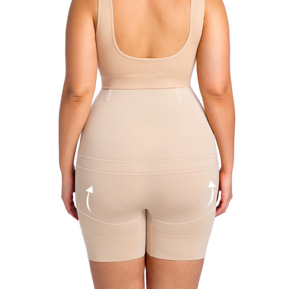 Seamless Shapewear Tummy Control Short High Waist Shapewear Short for Women-Beige
